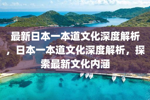 最新日本一本道文化深度解析，日本一本道文化深度解析，探索最新文化內(nèi)涵