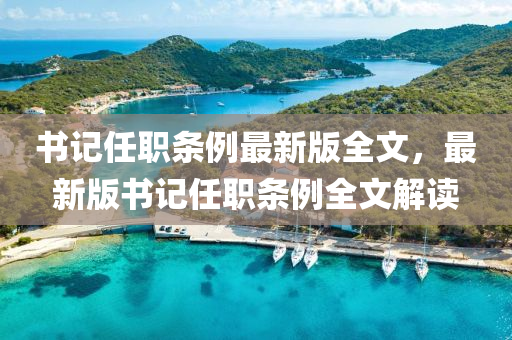 書記任職條例最新版全文，最新版書記任職條例全文解讀