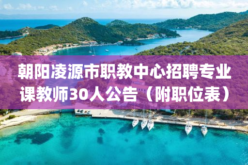 朝陽(yáng)凌源市職教中心招聘專業(yè)課教師30人公告（附職位表）