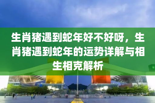 生肖豬遇到蛇年好不好呀，生肖豬遇到蛇年的運勢詳解與相生相克解析