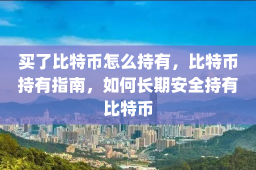 買了比特幣怎么持有，比特幣持有指南，如何長期安全持有比特幣