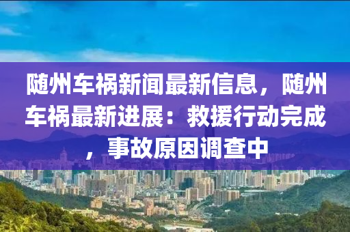 隨州車禍新聞最新信息，隨州車禍最新進(jìn)展：救援行動(dòng)完成，事故原因調(diào)查中