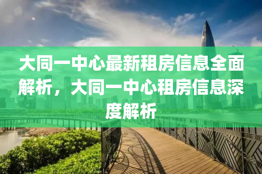 大同一中心最新租房信息全面解析，大同一中心租房信息深度解析