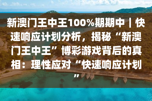 新澳門王中王100%期期中｜快速響應(yīng)計劃分析，揭秘“新澳門王中王”博彩游戲背后的真相：理性應(yīng)對“快速響應(yīng)計劃”