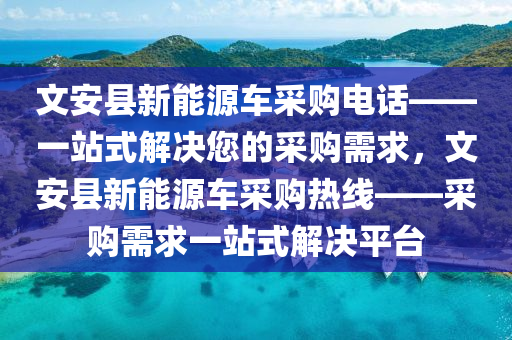 文安縣新能源車采購電話——一站式解決您的采購需求，文安縣新能源車采購熱線——采購需求一站式解決平臺