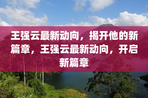 王強云最新動向，揭開他的新篇章，王強云最新動向，開啟新篇章