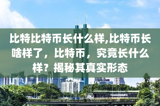 比特比特幣長什么樣,比特幣長啥樣了，比特幣，究竟長什么樣？揭秘其真實形態(tài)