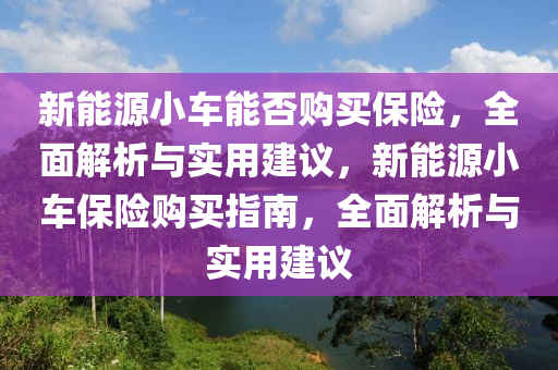 新能源小車能否購買保險，全面解析與實用建議，新能源小車保險購買指南，全面解析與實用建議